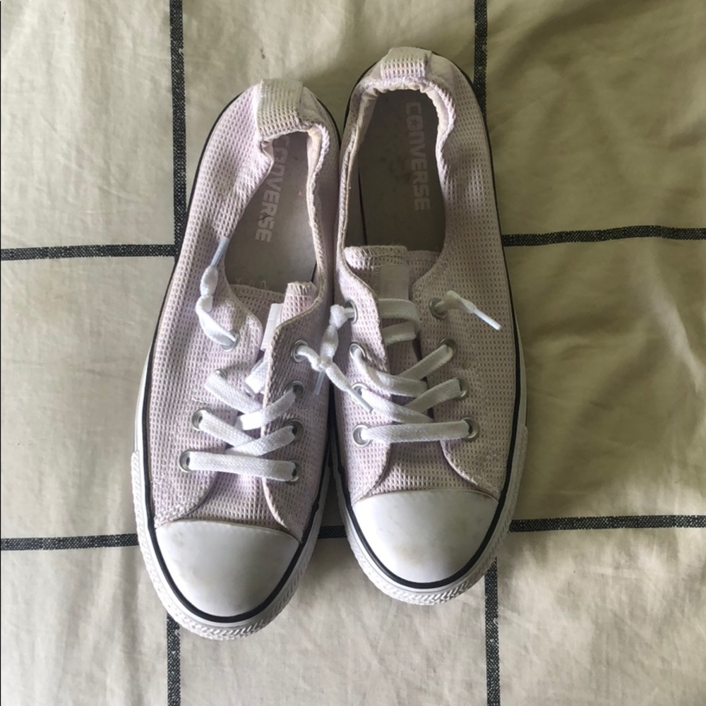 purple low top converse